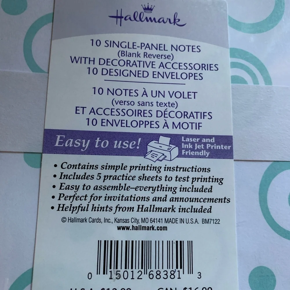 Hallmark Printer Friendly Stationary